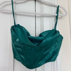 Green Corset Tank Top - XS
